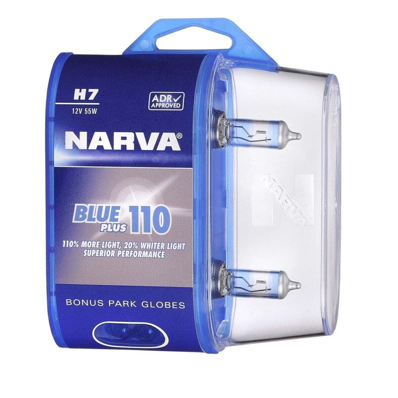 Narva H7 12V 55W Blue Plus 110 Halogen Headlight Globe