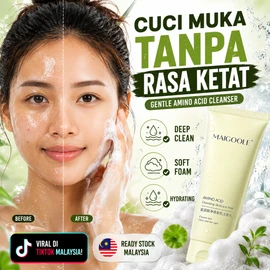MAIGOOLE Amino Acid Facial Cleanser 120g | Gentle Foaming Face Wash for Oily & Sensitive Skin | Deep Cleaning Oil Control, Blackhead & Acne Removal | Hydrating Non-Drying with Centella Extract