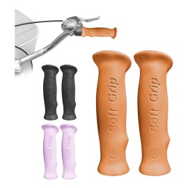 Puños Bicicleta Vintage Ergonómicos Hule 125mm Color Café