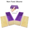 Artcome 42oz Soap Loaf Molds Rectangular Silicone Moulds Wooden Box