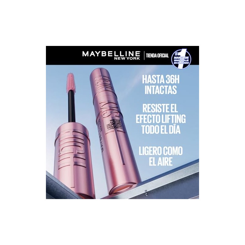 Maybelline Sky High Máscara de Pestañas, Longitud y Volumen 12H,