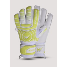 WEARCOG Soccer Goalkeeper Gloves for Kid's | Football Goalie Gloves with Double Wrist Protection and Strong Grips Palms | Neon Green Anti-Slip Soccer Goalie Gloves | 4