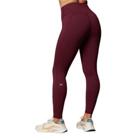 Fabletics Women's Define PowerHold® High-Waisted Legging, Workout, Yoga, Maximum Compression, Flattering, XXL/1X / Regular, Merlot