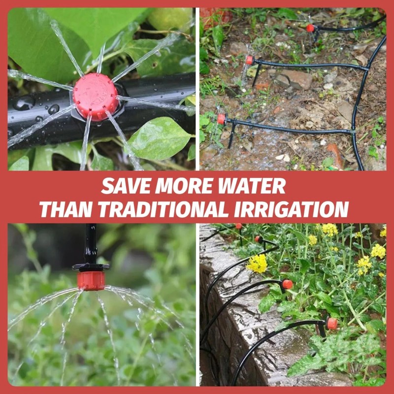 Sumalon 150PCS Adjustable Irrigation Drippers Sprinklers, 1/4 Inch