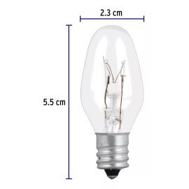 Volteck Caja Con 50 Focos Incandescentes Transparentes Base E12 7.5w Luz Blanco frío