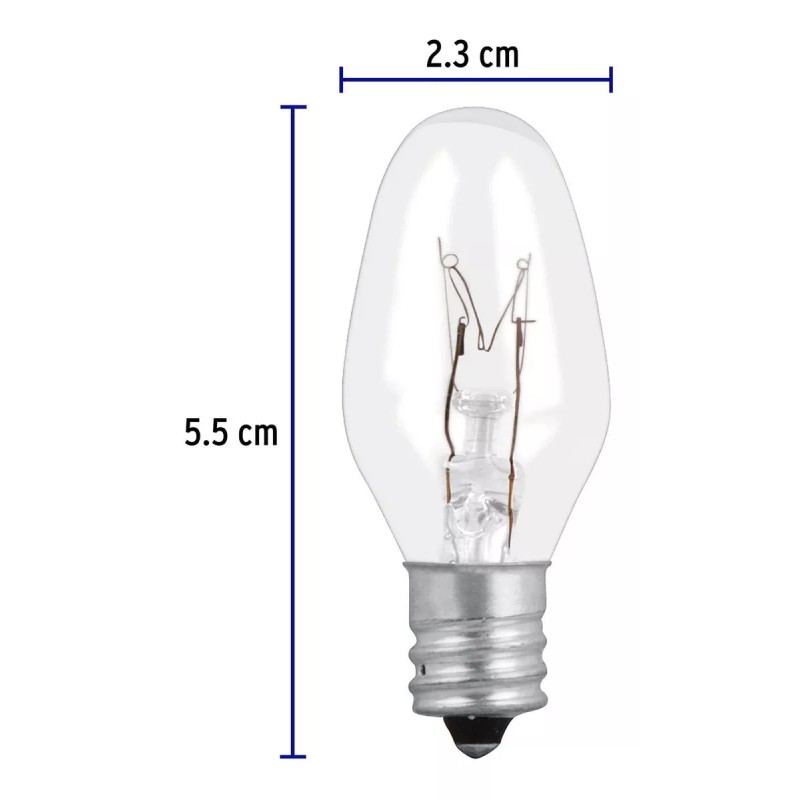 Volteck Caja Con 50 Focos Incandescentes Transparentes Base E12 7.5w