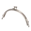 2Pcs Metal Purse Frame, Semicircular Lock Frame Silver Kiss Clasp