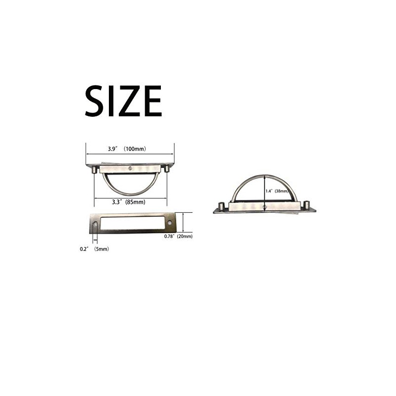 NGe Silver 180° Rotating Concealed Concealed Stainless Steel Tatami Handle