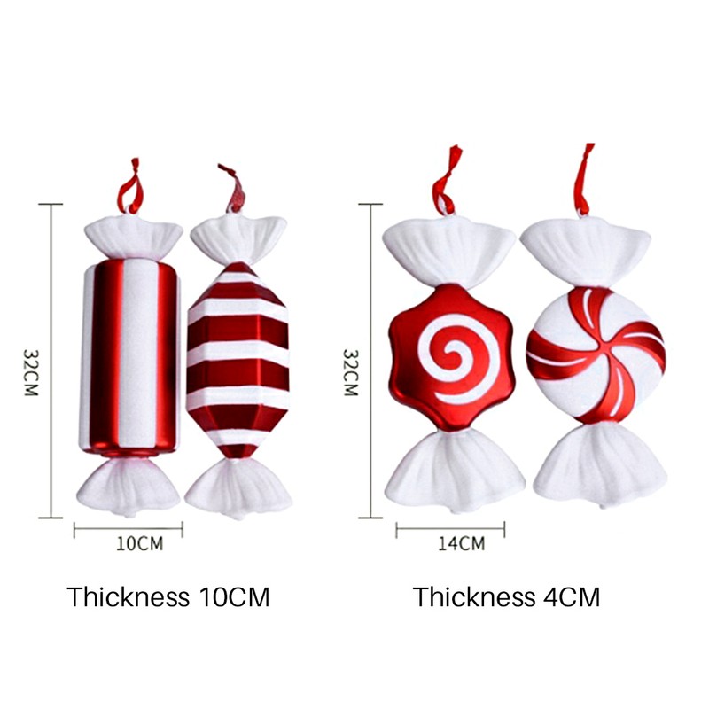 Christmas Decoration 32CM Red and White DIY Candy Hanging Pendant