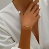 Dabovos 18K Gold Plated Cross Bracelet for Women Minimalist White