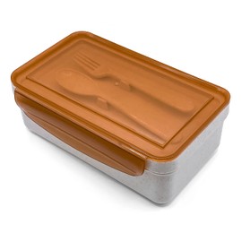 Lonchera Ecológica de Trigo, Lunch Box (Bento Box), Contenedor de Almuerzo, con Cubiertos. Marca Loyalware.