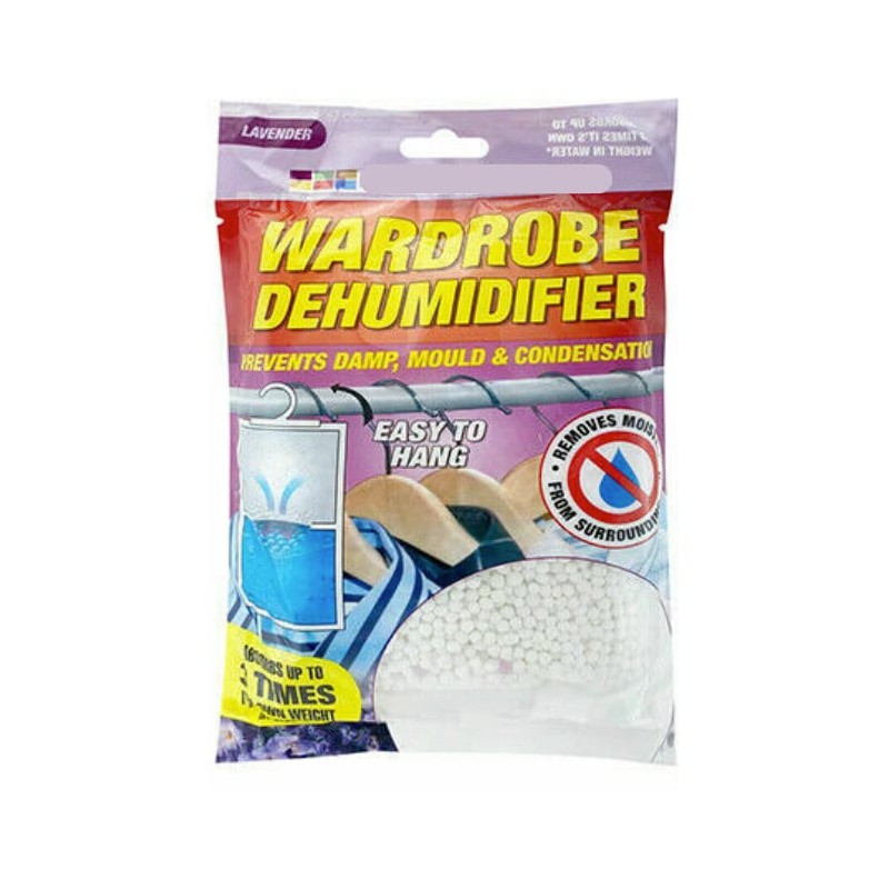 x3 Disposable Wardrobe Dehumidifier Hanging Bags - Specially Designed to