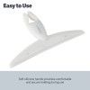 Casabella Clip-On Silicone Shower Squeegee, White - 10" Wide, Sturdy