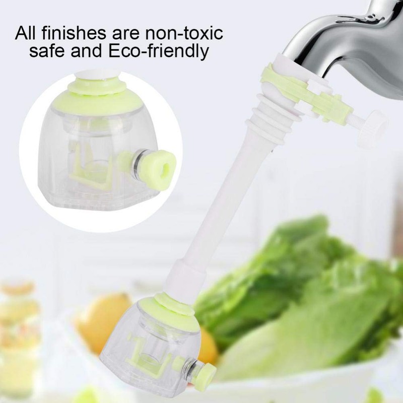 Adjustable Splash-Proof Faucet Extender Rotatable Kitchen Water-Saving Tap Nozzle Filter
