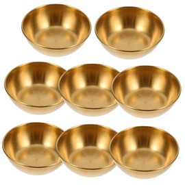 iplusmile 8pcs Stainless Steel Sauce Dipping Bowls Seasoning Bowl Metal Sauce Bowl Snack Kimchi Bowls Condiment Containers for Home Restaurant