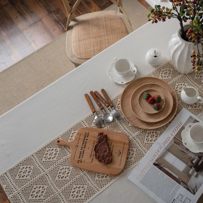 Cream Table Cloth - 140 X 180CM Christmas Table Cloth,