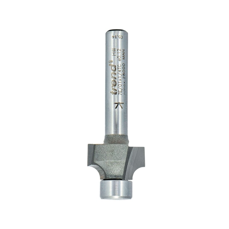 Trend Professional Pin Guided Round Over Router Cutter, 3.2mm Radius,