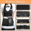 Playexen Server Apron with 5 Pockets, Server Waist Pouch with