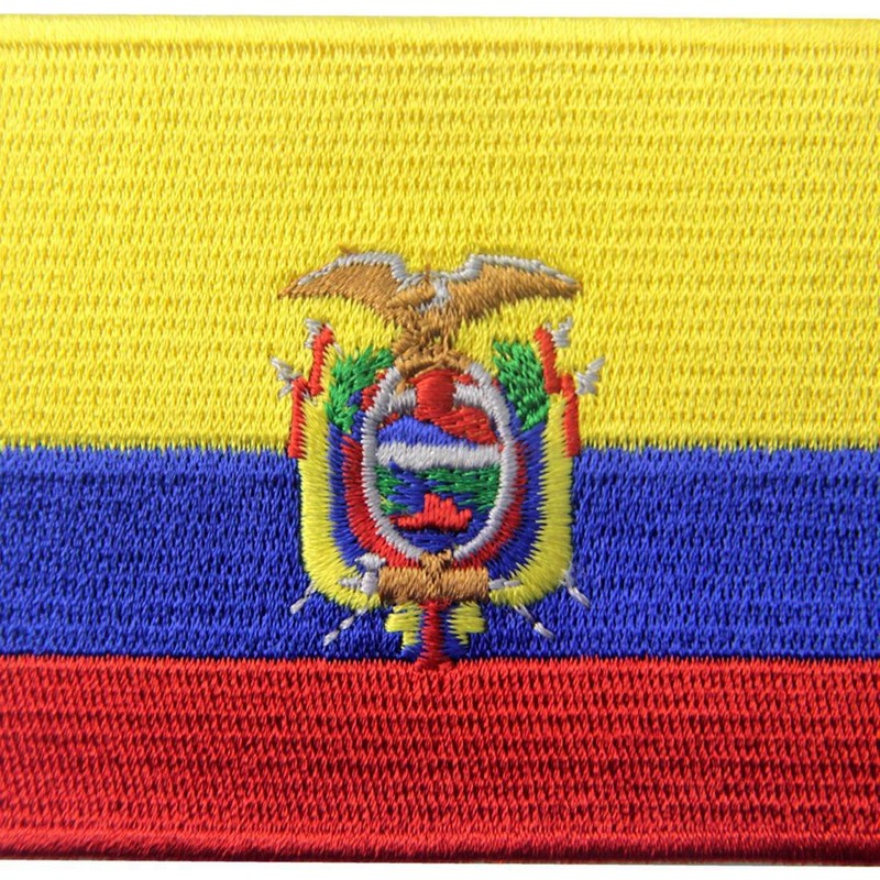 Ecuador Flag Embroidered Emblem Ecuadorian Iron On Sew On National
