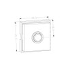 HUBER Surface-Mounted Door Bell Push 1-Way Polystyrene Door Bell Push