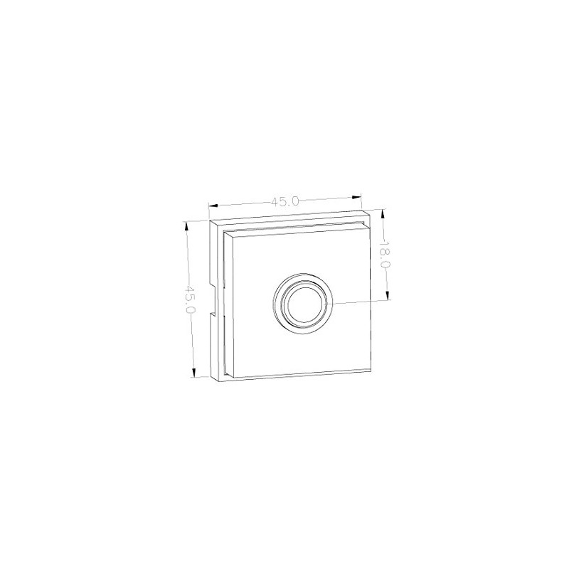 HUBER Surface-Mounted Door Bell Push 1-Way Polystyrene Door Bell Push