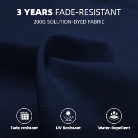 wikiwiki 10ft Patio Umbrellas Offset Outdoor Umbrella Cantilever Hanging Umbrellas w/Infinite Tilt, Fade Resistant Waterproof RECYCLED FABRIC Canopy & Cross Base, for Yard, Garden & Deck, Navy Blue