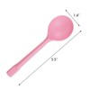 Tamnjvrr Pack of 100 Pink Extra-Heavy Weight Disposable Plastic Spoons