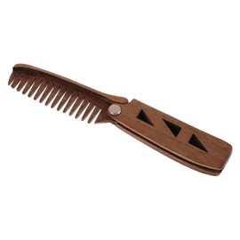 minkissy Small Comb for Men Beard Shaping Tool Wooden Brush Travel Storage Case