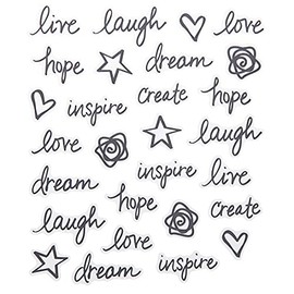 2 Sheets Stickers - Doodle Word Stickers