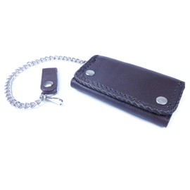 Westernwear-Shop - Biker & Trucker Wallet Classic Brown Biker Trucker Leather Wallet with Chain, brown, Vintage
