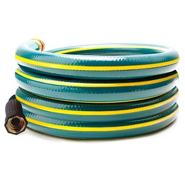 Solution4Patio 3/4 in. x 12 ft. Short Garden Hose, No Leaking, Green Lead-Hose Male/Female Solid Brass Fittings for Reel Cart, Water Softener, Dehumidifier, Camp RV Filter, Janitor Sink Hose #H165B22