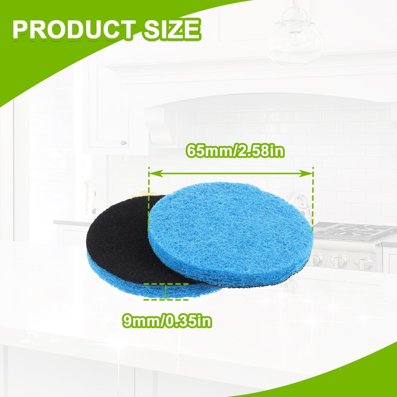 EPLZON 16pcs Microfibre Pads Power Scrubber Pads Set Electric Scrubber
