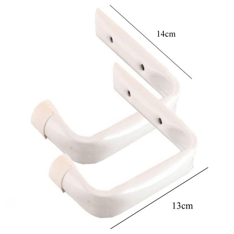 2 x White Jumbo Ladder Hooks / Large Garage Shed
