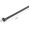 Pack of 100 Cable Ties Resealable Black 7.6 x 250