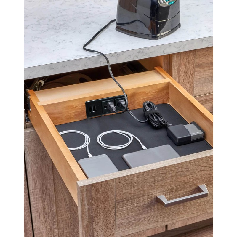 TADYAO Drawer Outlet Kit with 15Amp AC Outlets and 5V2A