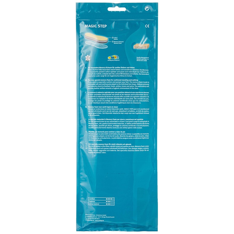 Pedag Magic Step Memory Foam Insole, EU 44, Size 11M