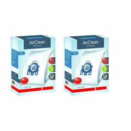 Miele Original GN AirClean 3D Efficiency Vacuum Cleaner Bags for Miele Classic C1, Complete C2/C3, and S2/S5/S8 Vacuum Cleaners, Pack of 4 Dust Bags and 2 Filters – 10123210