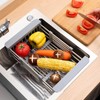 Extend Kitchen Sink Drain Basket,Stainless Steel Retractable Sink Rack,Over Sink