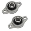 sourcingmap FL001 12mm Bore Zinc Alloy 2-Bolt Self-aligning Flange Mounted