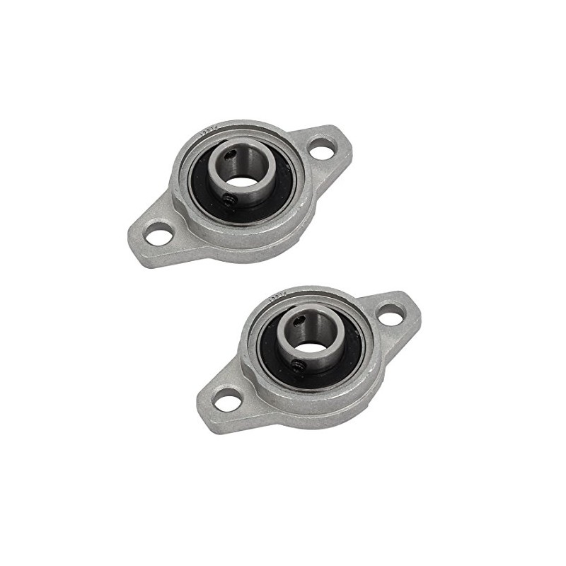 sourcingmap FL001 12mm Bore Zinc Alloy 2-Bolt Self-aligning Flange Mounted
