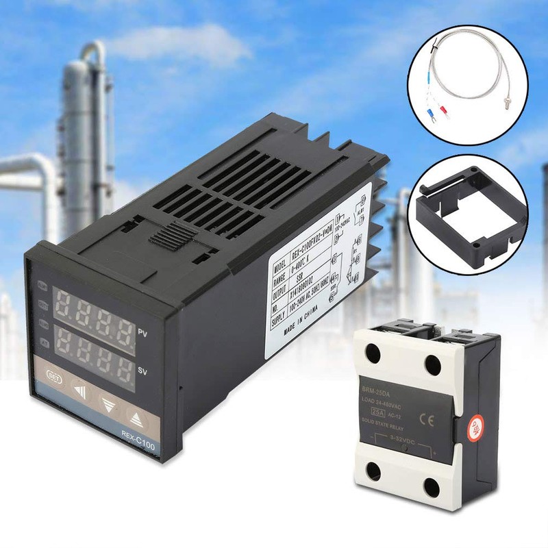 REX-C100FK02-V and DN Temperature Controller Kits AC110-240V 50/60HZ PID Digital