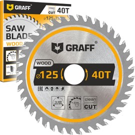 125 mm Angle Grinder Saw Blade for Wood, Plywood, Laminate, Drywall, Plastic - 40 Teeth Saw Blade Compatible with Plunge Saw & Circular Saw - Circular Saw Blade for Carving, Cutting, Shaping