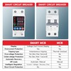 HCOVTXR 110V Smart Circuit Breaker,1~63 Amp Low Voltage Cutoff, AC