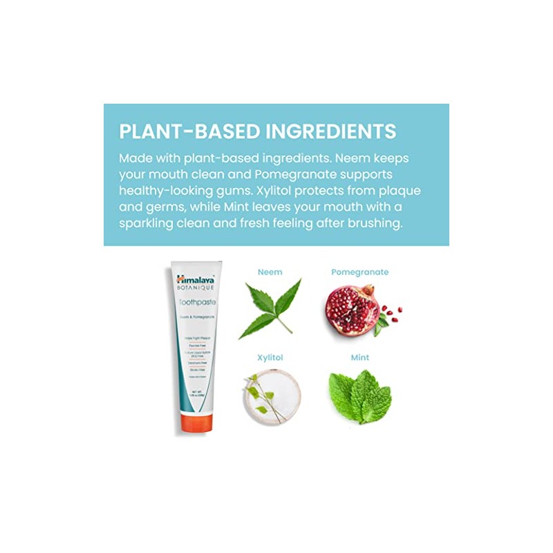Organique Toothpaste Neem & Pomegranate Himalaya Herbals 5.29 oz Paste