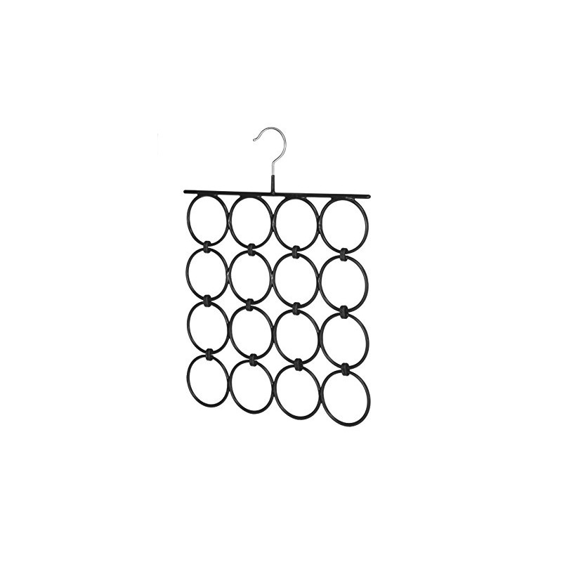 Whitmor Folding Scarf/Accessory Hanger, Black & Chrome, 0. 47 x