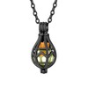 Glass Cremation Jewelry for Ashes Pendant Keepsake Openwork Teardrop Urn