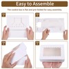 Moretoes 28pcs Cookie Boxes with Window, 9x6x3 Inch White Christmas