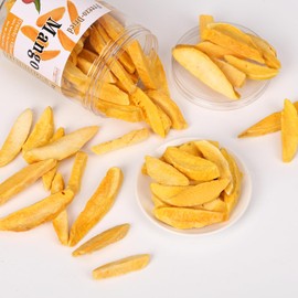Freeze Dried Mango, Freeze Dried Fruit,3.8 oz/110g Natural Dried Mango,No Sugar Added.for Baking,Travel,Smoothie, Yogurt