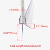 Frameless Shower Door Bottom Seal with Drip Rail 1/4" Thick