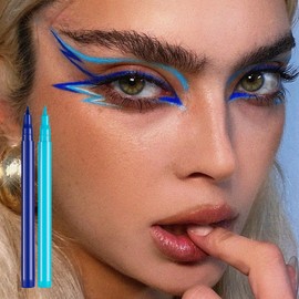 Eyeliner Pencil Coloured Eyeline Pen, Liquid Eyeliner Pen Matte Quick Dry Long Lasting Waterproof Eyeliner Pen Smudge-Proof Highly Pigmented Colourful Eye Liner for Eye-Makeup (06#)